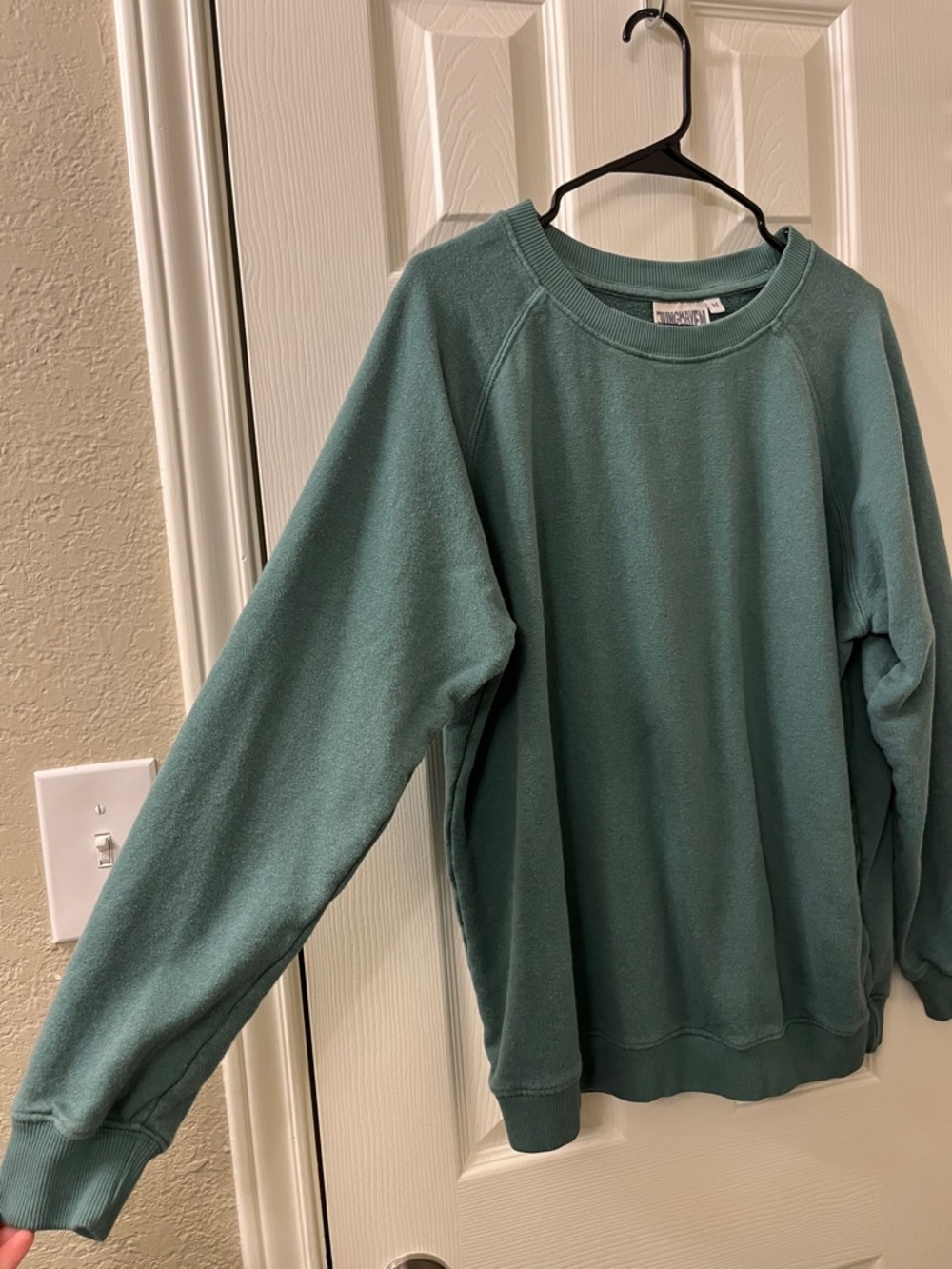 Jungmaven Bonfire Raglan Crewneck Sweatshirt - Teal - M - Picture 3 of 5